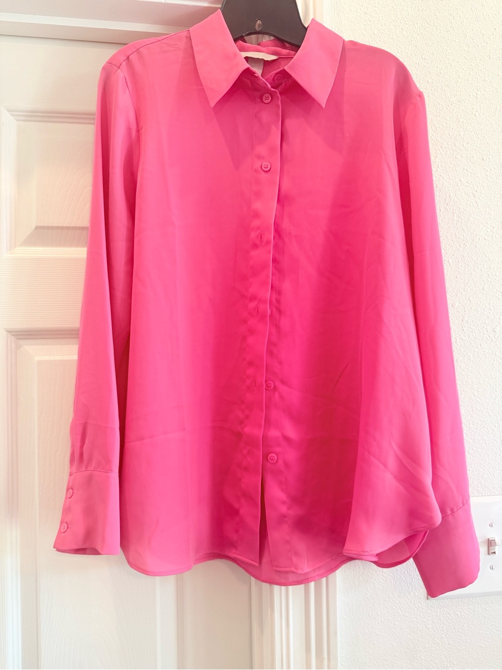 H&M Hot Pink Button-Up Blouse